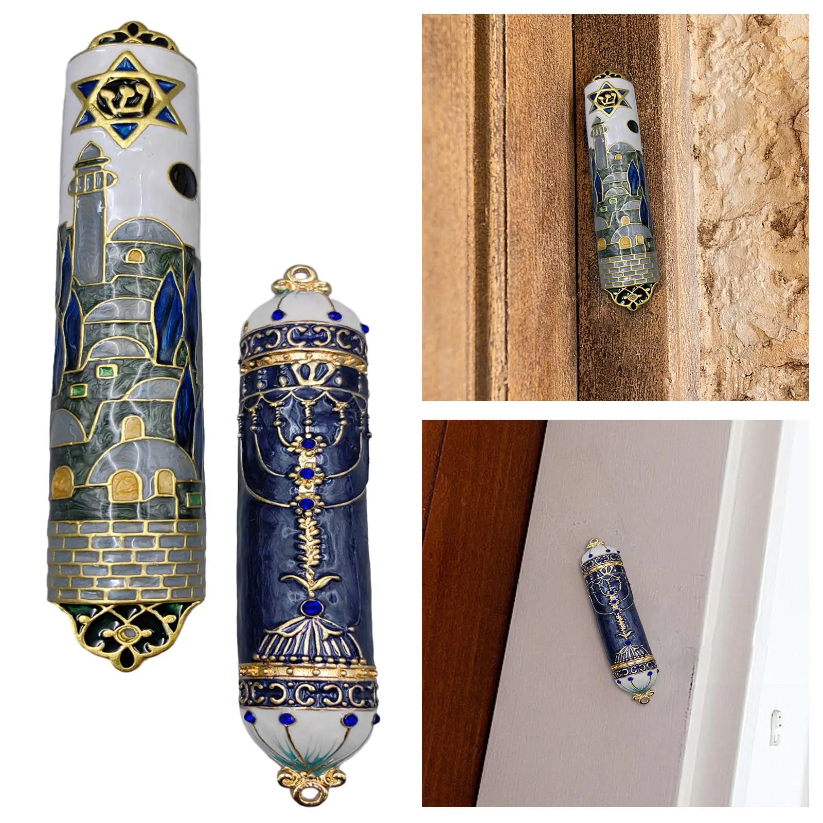 

Jewish Mezuzah Case Cover Home Blessing Elegant Looking Handcrafted Door