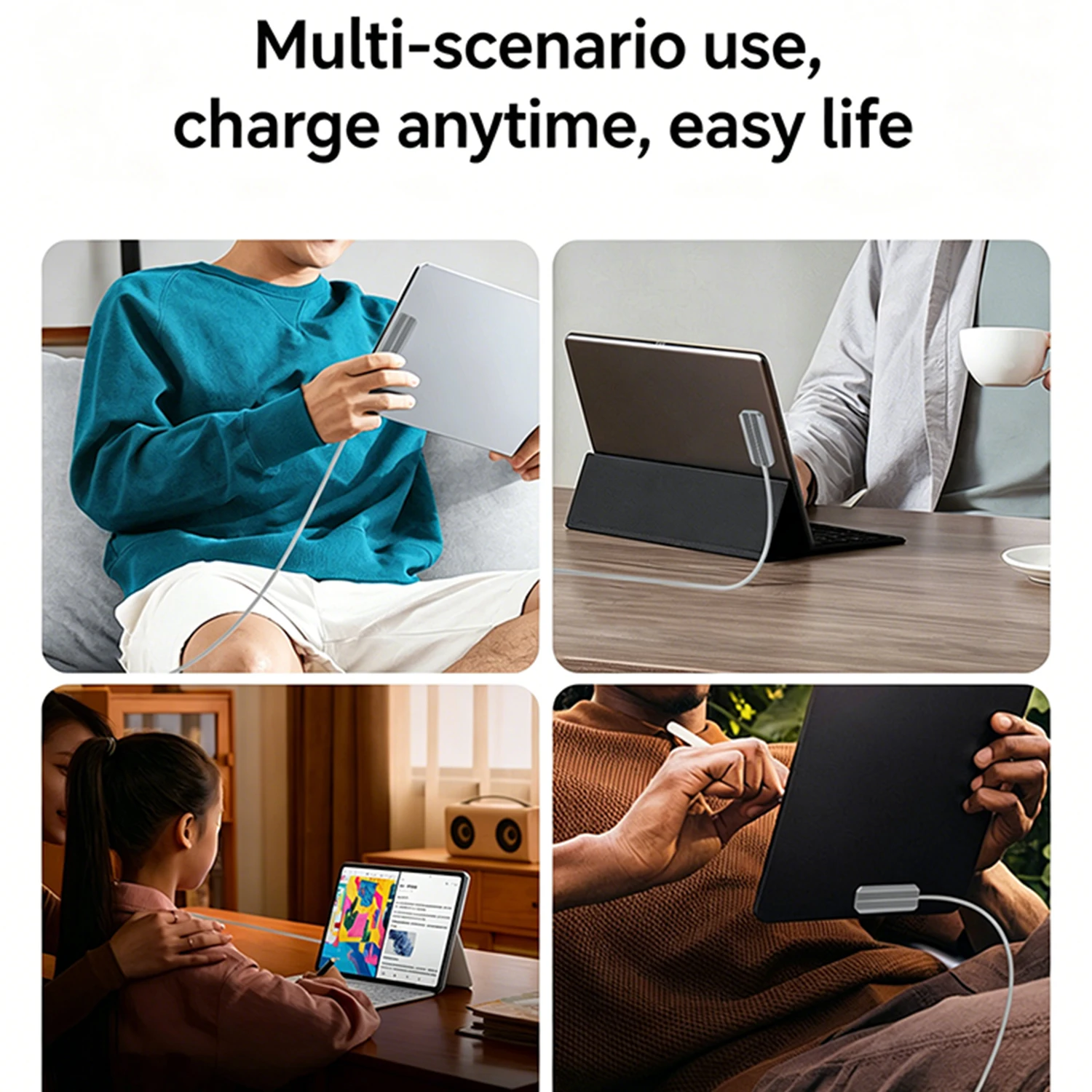 35W USB-C Magnetic Fast Charger Cable with Overvoltage Protection, 200cm USB-C Adapter Cable for iPad Pro M4/M5 11-inch view 6