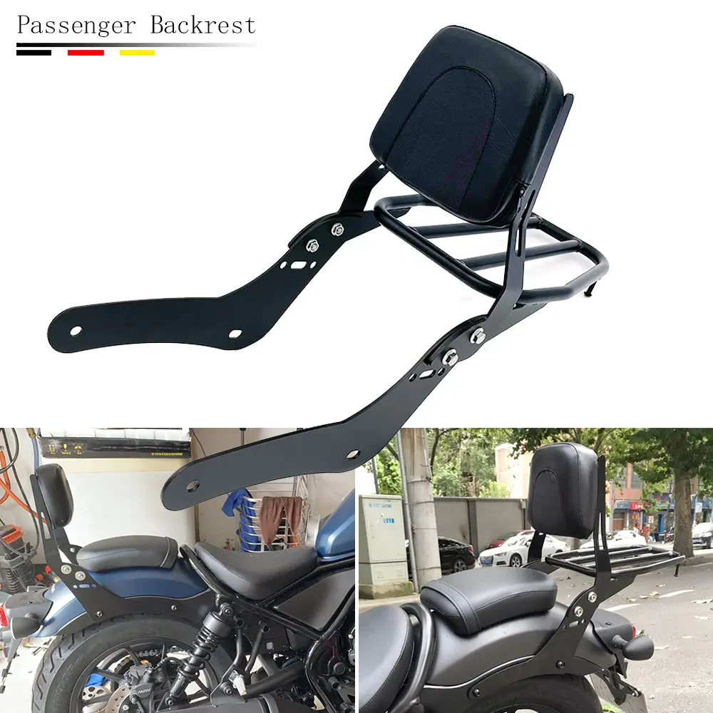 

Motorcycle Rebel CMX 500 300 Passenger Backrest Luggage Seat Sissy Bar Rack Accessories For Honda Rebel CMX500 CMX300 2017-2023