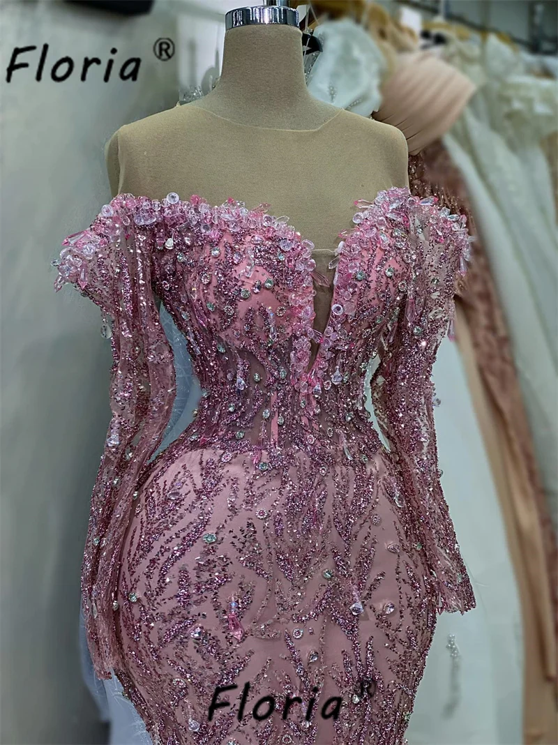 Robe de Soirée Rose à Paillettes pour Femme, Tenue Arabe à Manches sulf, de Bal Complète Citroën, Rotterdam Kly Off The Initiated, 2023