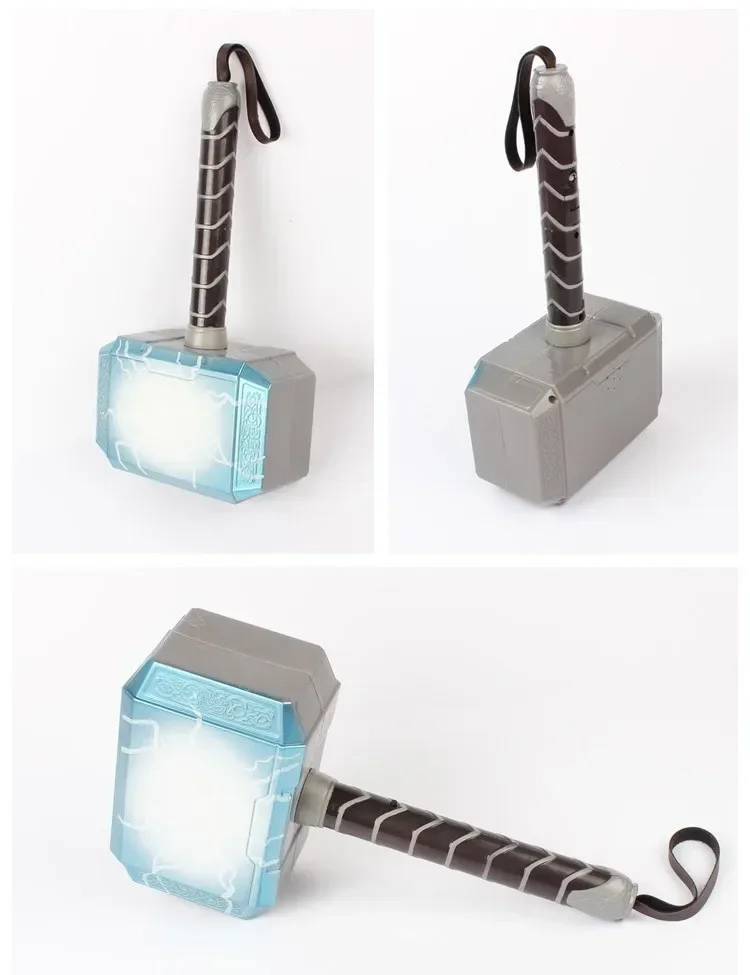 코스프레 영웅 토르 LED 빛 빛나는 울리는 헬멧 마스크 무기 망치 지진 망토 옷 세트 모델 장난감 의상 파티 선물