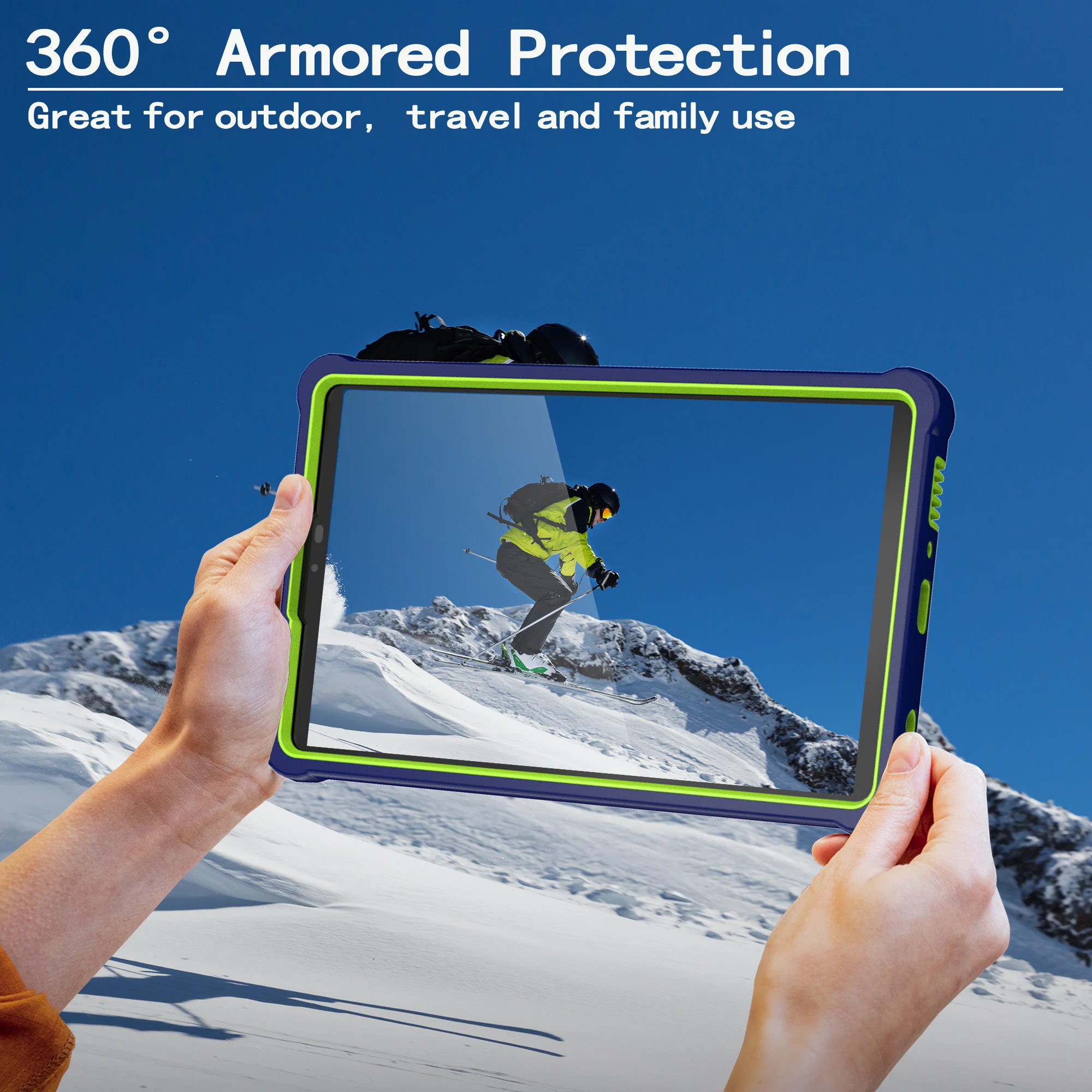 

Hybrid Stand Case Universal for Samsung Galaxy Tab A11 A9 8.7" SM-133 X135 X110 X115 X117 Heavy Duty Cover With Shoulder Strap