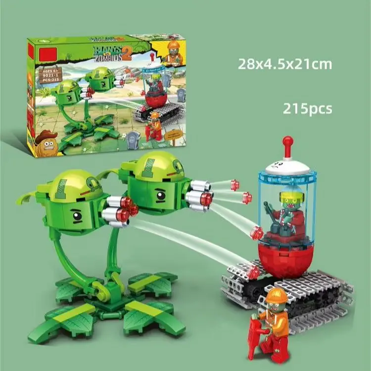 Plants Vs. Zombies Farm Battle Children’s Puzzle Assembled Building Block Toys Cartoon Children’s Gift Boy Toys