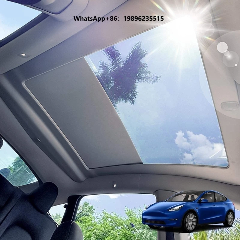 Retractable Sunshade Voice Control One-Touch Operation Gray Electric Sunshade Roof Sun Shader