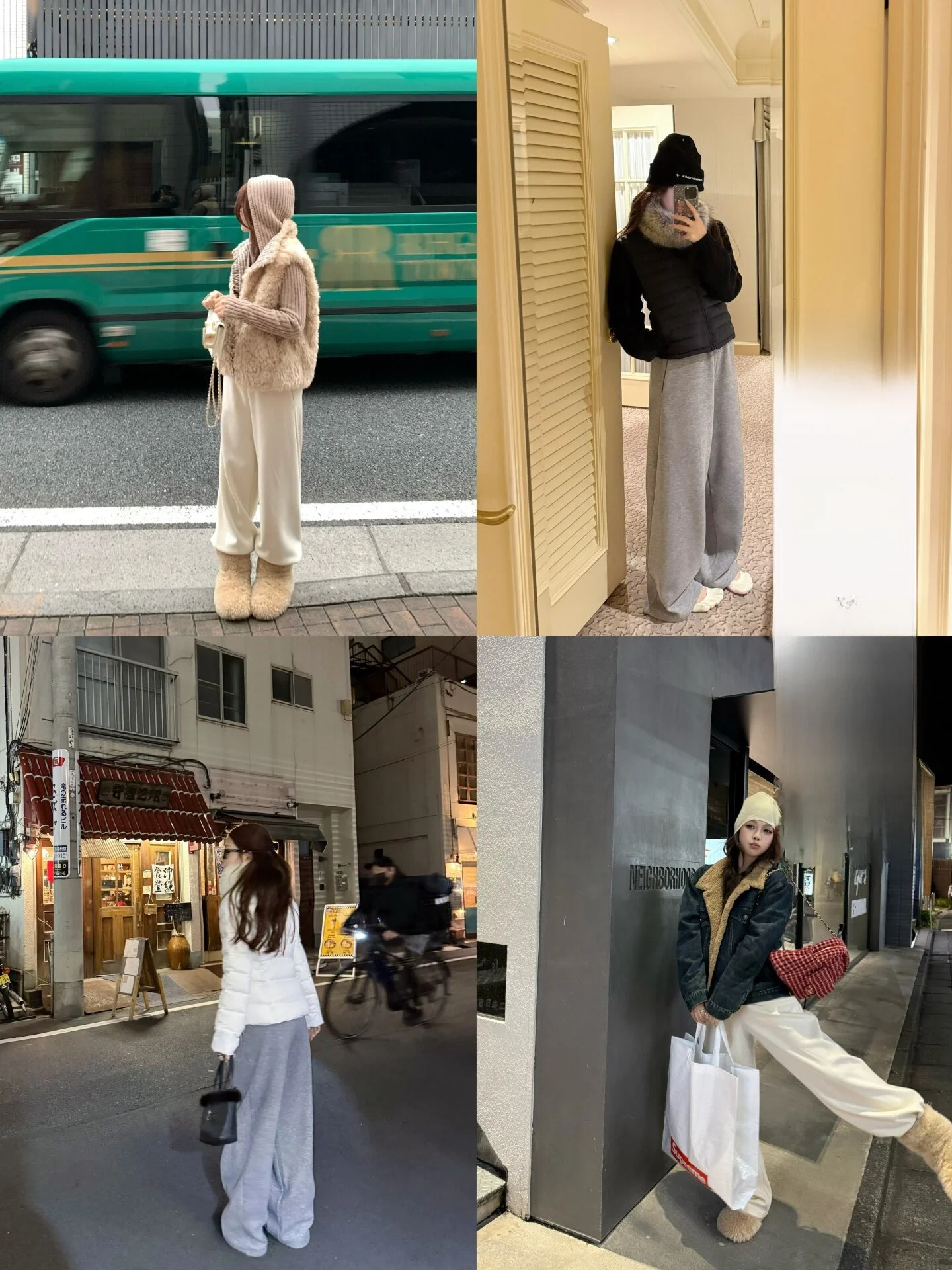 

ato Hero Double Color Fce Lined Knitted Glutinous Pants Women Loose Soft Elastic Waist Straight Leg Pants Casual Trousers