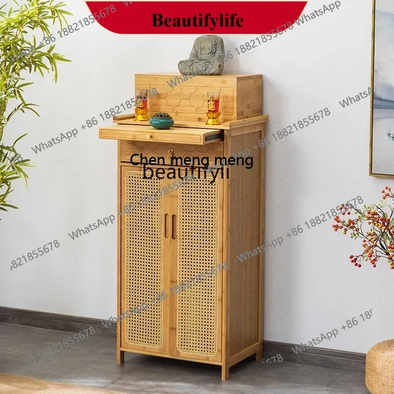 z183 NEW Shrine offering table Buddhist niche New Chinese vertical cabinet Incense case Buddha statue Buddhist altar offering ca