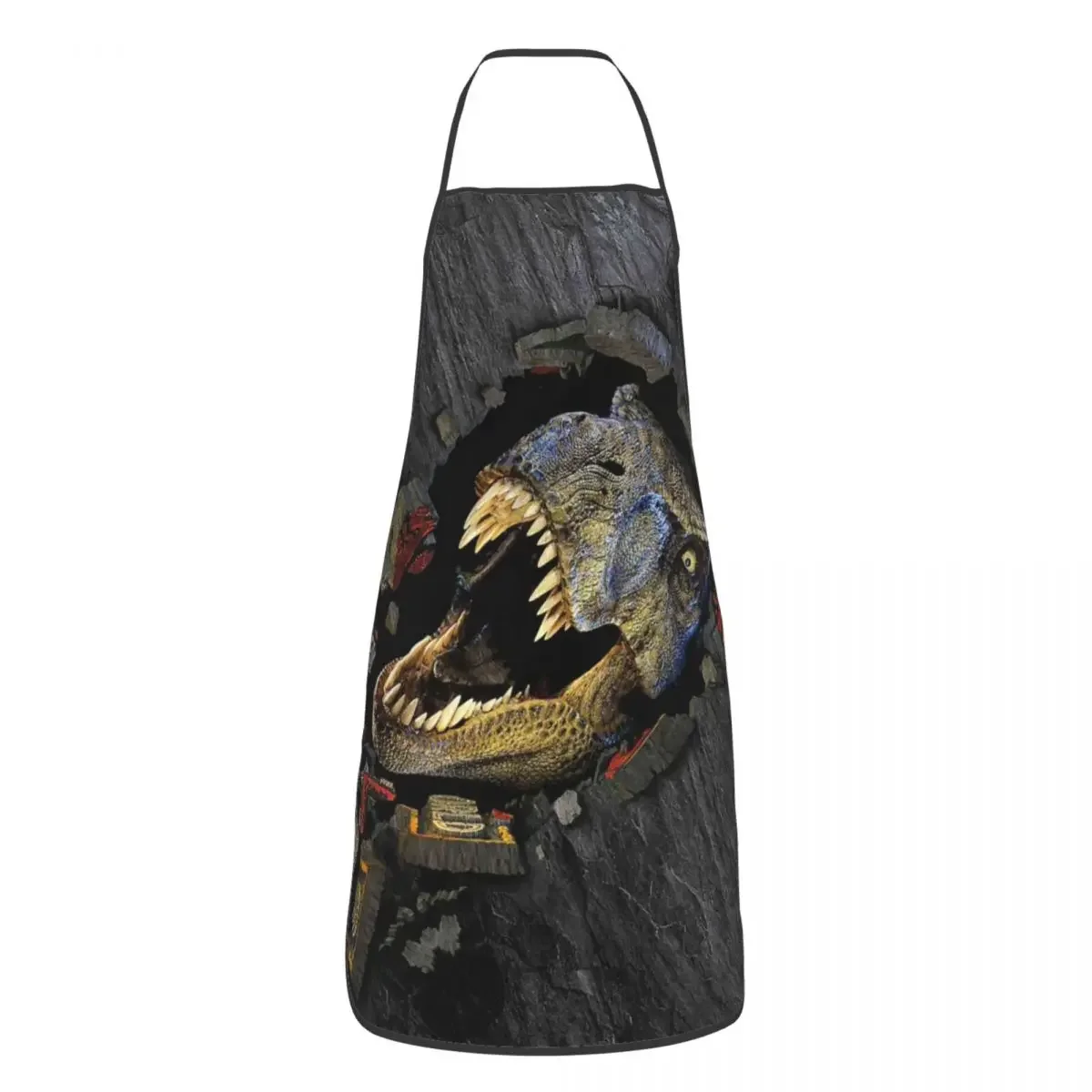 Unisex Jurassics Parks Dinosaur Bib Apron Adult Women Men Chef Tablier Cuisine for Cooking Kitchen Painting