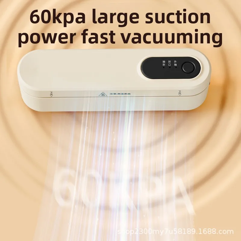 Sellador al vacío inalámbrico portátil para el hogar, alimentos secos y húmedos, frescura, cocina, uso en dormitorio