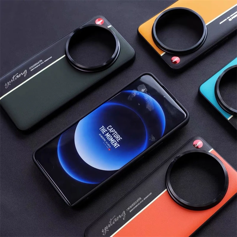 Capa para xiaomi 15 ultra 14 13 12s mi 14 textura de pele ultra fluorescente cor dupla moda capa traseira luxo à prova de choque