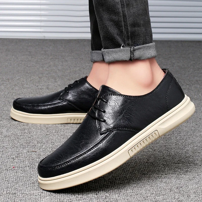 Genuine Leather men shoes lace up Breathable Casual Men oxfords  Shoes Man Moccasins Driving Brand men shoes Desginer