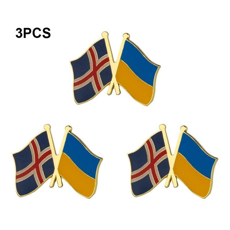 1-3-5-10-50-100pcs Iceland and Ukraine Badge Brooch Natinal Lapel Pins Flag Lapel Pins Country Flag Badge