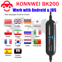 KONNWEI BK100 BK200 6V 12V 24V Bluetooth 5.0 Car Truck Battery Tester waveform Monitor 100-2000 CCA Charging Cranking Test Tools