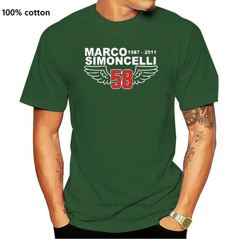 Classic Sic Marco Simoncelli 58 T-Shirt Men White Short-Sleeve Custom Couple Bottoming Tshirt