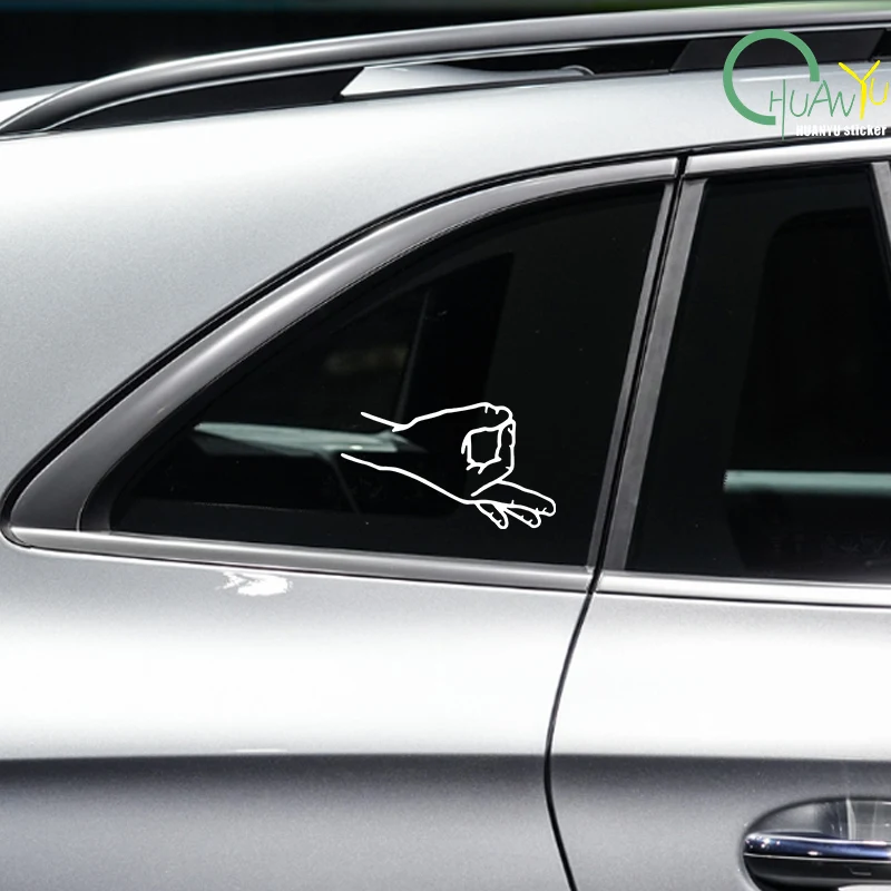 Interesting Pack Circle Game Hand Finger Car Sticker Vinyl on Car Styling Decal Motorcycle Funny Sticker Auto