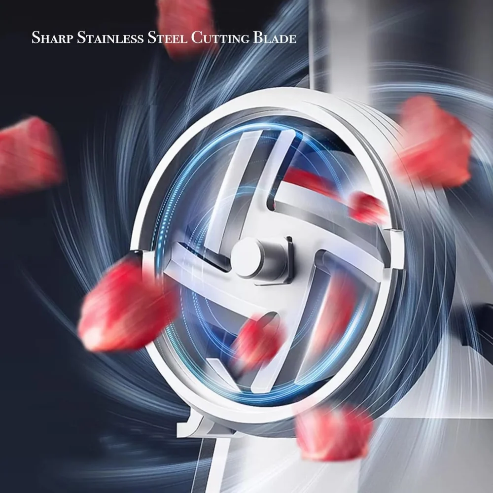 Picadora de carne de acero inoxidable ETL, embutidor de salchichas, hoja y placas de acero inoxidable y 1 salchicha, 1HP, 800W de potencia máxima