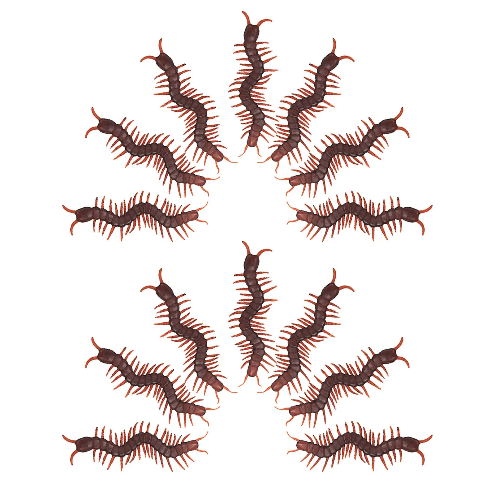 

15 шт. реалистичных имитаций многоножек, муляжи насекомых для розыгрышей, реквизит для Хэллоуина, эффективное украшение для Дня смеха