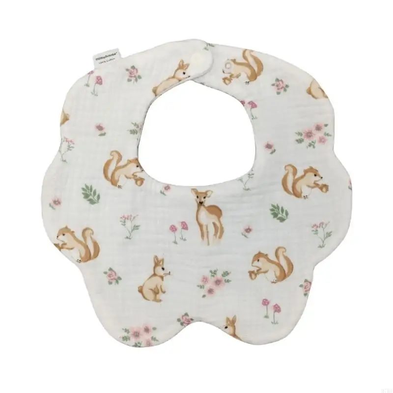 97BE Baby Bibs Feeding Bibs for Infant Toddlers Saliva Towel Soft Breathable Drooling Apron Cotton Burp Cloths Baby Supplies