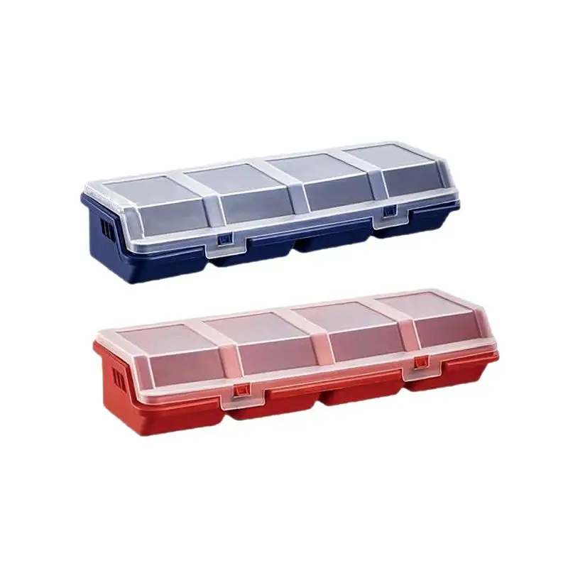 Multi-Compartment Organizer Box For Screws & Small Parts - Durable Plastic Hardware And Jewelry Storage Case