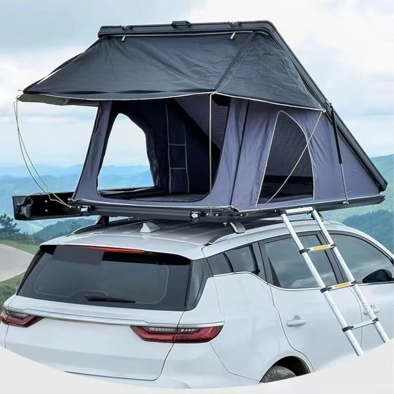 

Водонепроницаемая крыша с твердым корпусом на 4 человека для внедорожника, алюминиевая складная RTT, быстрая установка, прямой кронштейн для внедорожного кемпинга 4x4