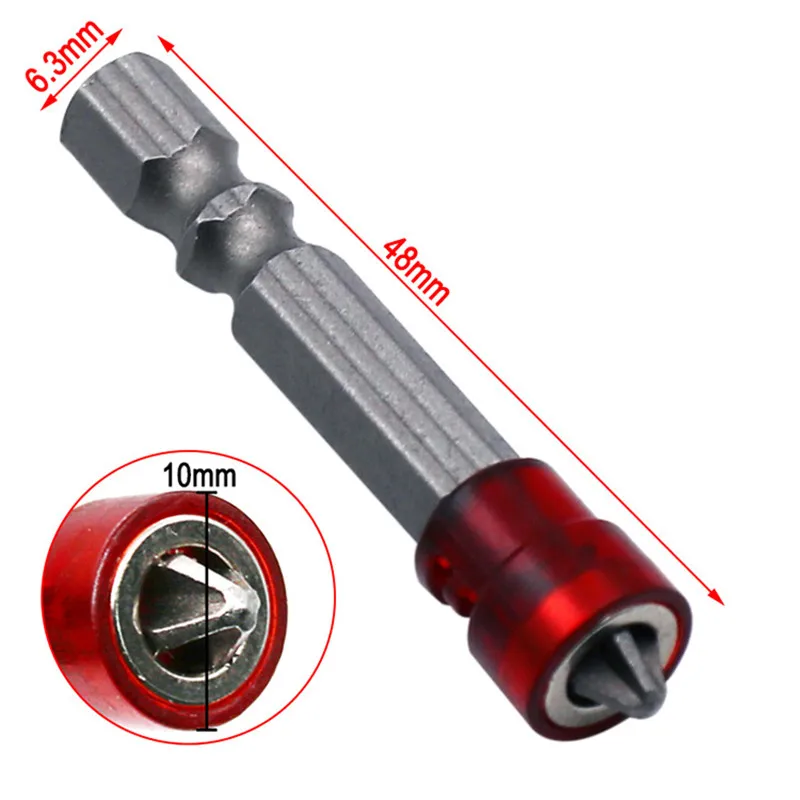 PH2 Magnetic Ring Phillips Screwdriver Bit Single/Double Head 1/4 Inch Hex Shank Cross-head Drywall Electric Screwdriver Set