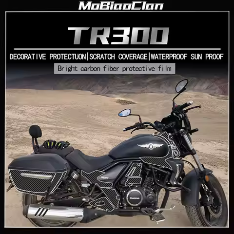 For HAOJUE TR300 Modification Sticker 6D Carbon Fiber Protective Film Sticker Full Body Film Accessories