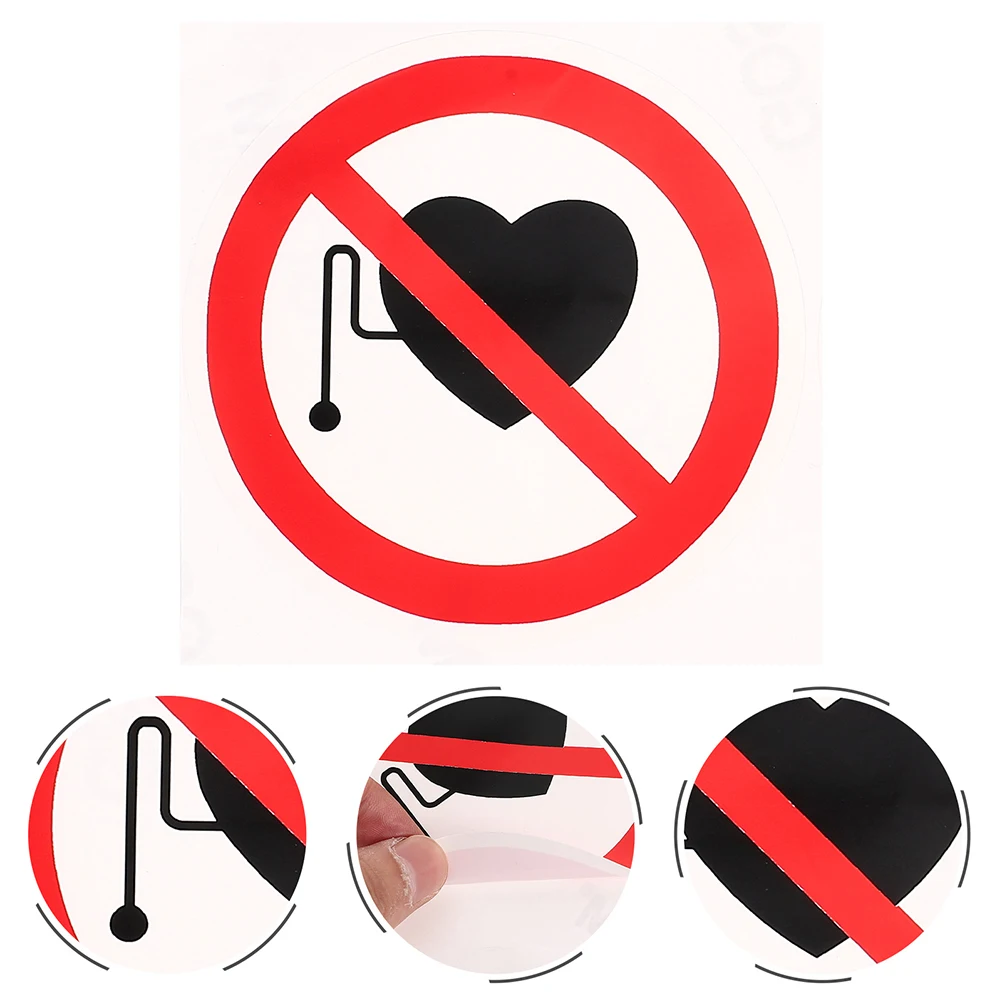 

5 Pcs Warning Sign Sticker Label Self-adhesive Vinyl Safety Security Caution Stickers Waterproof