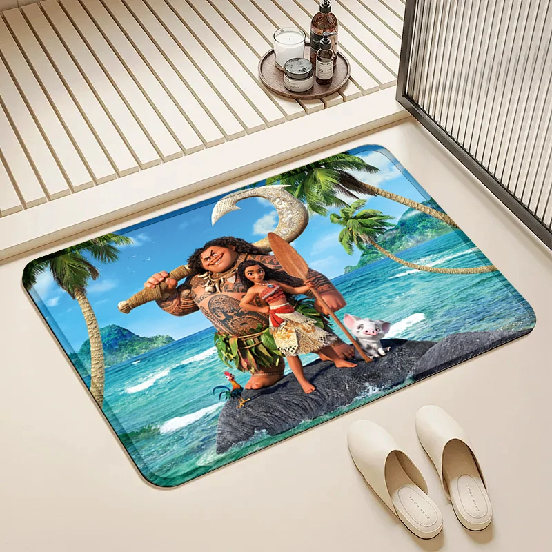 

Disney Moana Characters Door Mat Non-Slip Absorbent Floor Rug for Home Kids Room Bathroom Decor
