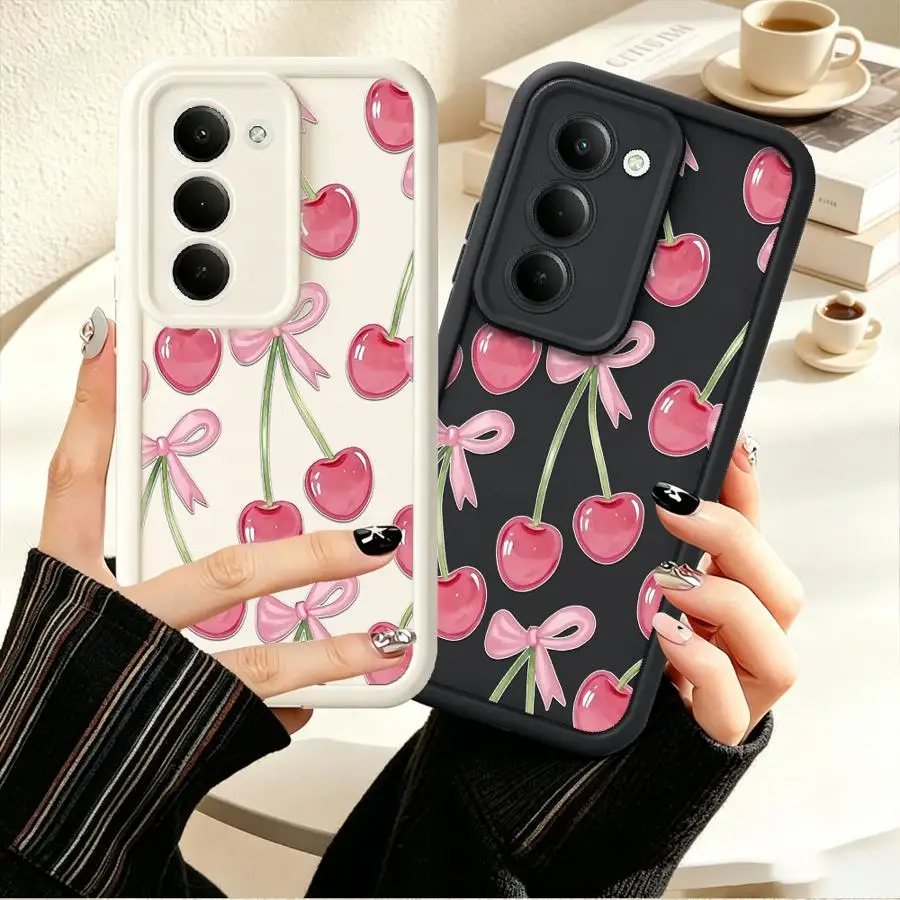 Case for Samsung Galaxy A26 A32 A15 A16 A56 A71 A72 A53 A54 A23 A51 A73 A12 A13 A34 A35 A36 Phone Cover Watercolor Cherry