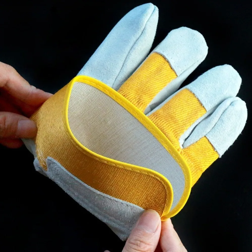 

Садовые перчатки из воловьей кожи, термостойкие огнестойкие перчатки для сбора дуриана, устойчивые к шипам, сварка, усиленная ладонь
