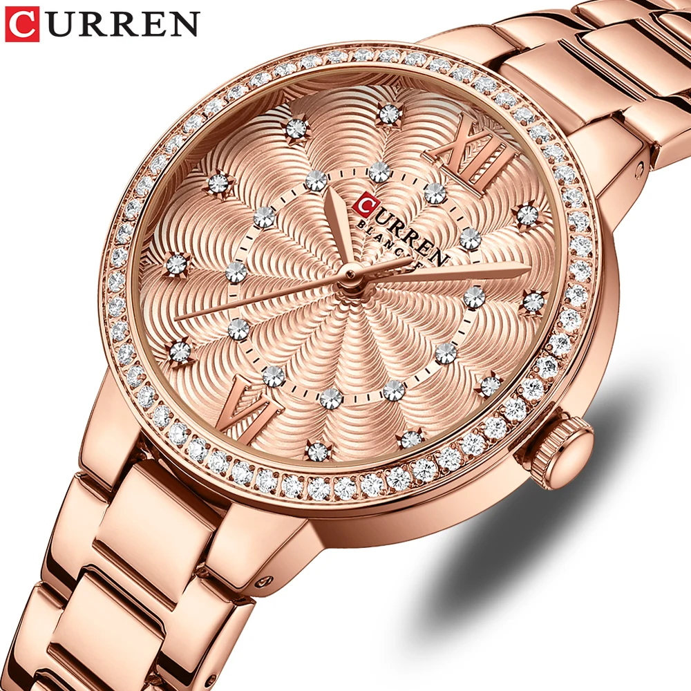 CURREN Brand 2022 New Ladies Original Luxury Watch Waterproof Stainless Steel Casual Sports Quartz Ladies Watch relogio feminino