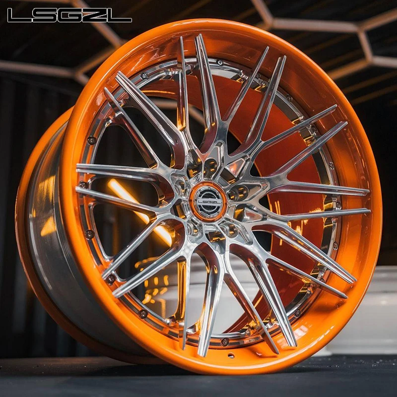 lsgzl forged 2-piece custom 6x139.7 5x114.3 5x130 for . C8 Ferrari concave deep dish alloy rim 16-26 inch car wheel