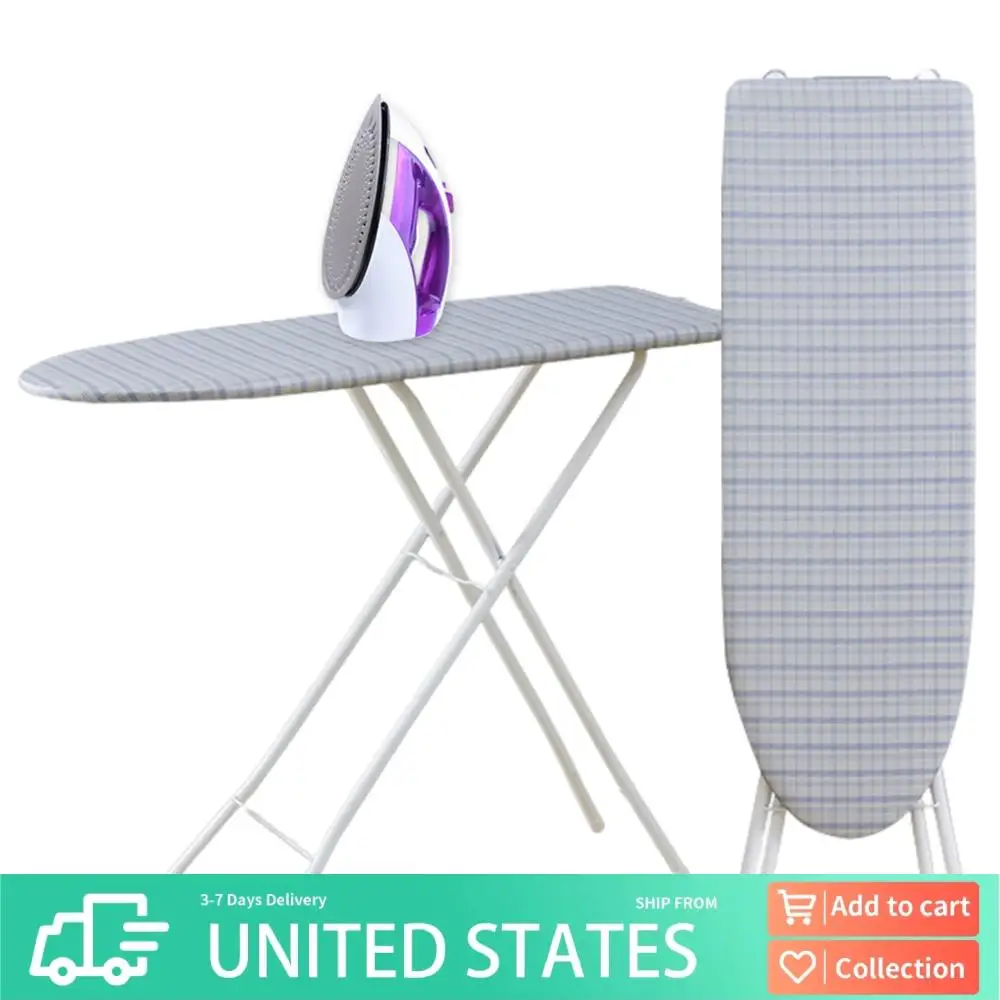 

Ironing Board Adjustable Height Iron Board with Heat Resistant Cover Foldable Ironing Board for Home Laundry Room Use