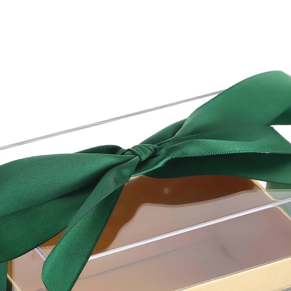 Transparent Acrylic  Light Luxury Bow Present Box Valentine\'s Day Gift Box Wedding Hand Gift Box Birthday Party Wedding Supply