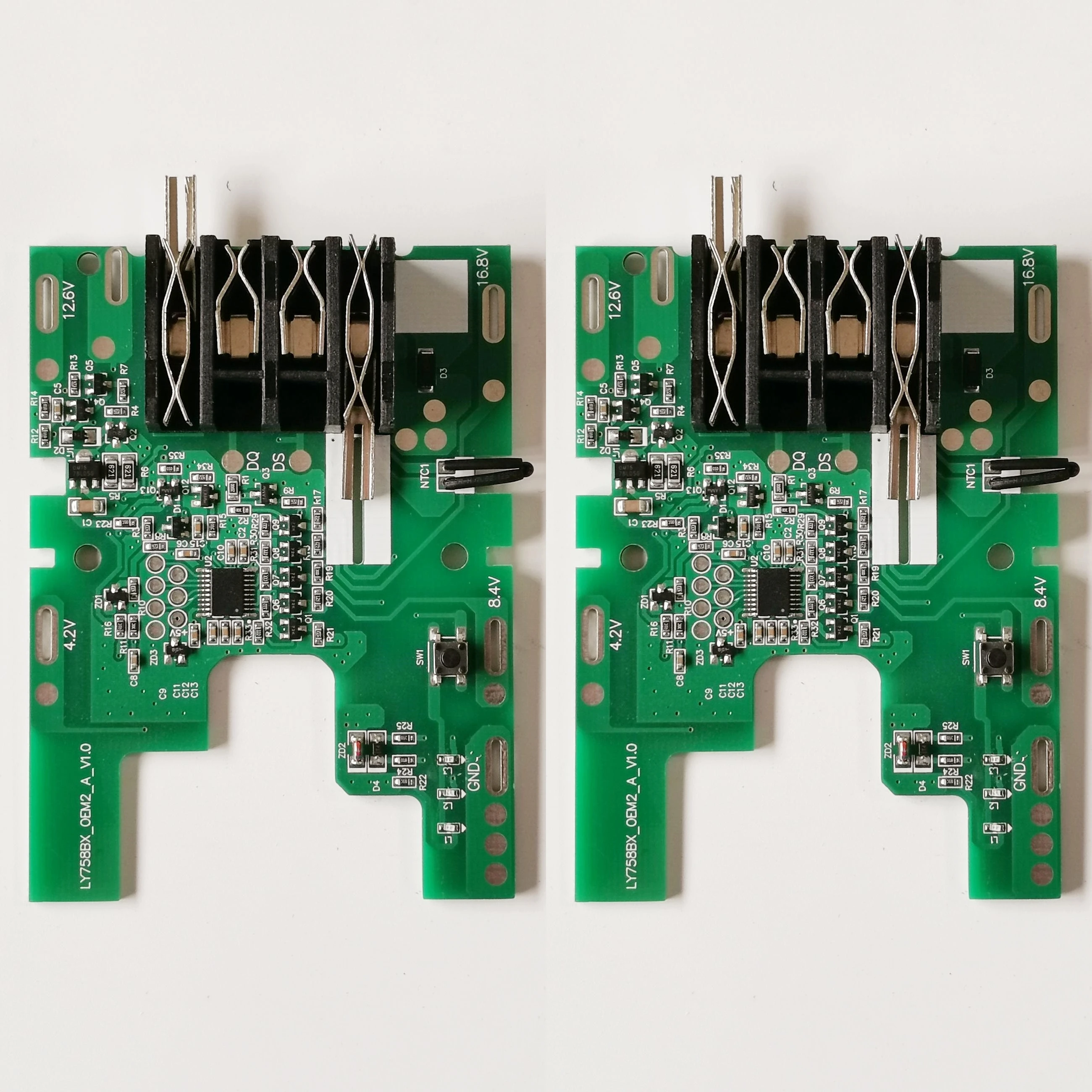 PCB BMS de repuesto de 2 unidades para herramienta eléctrica Parkside 20V Team Akku de iones de litio para PAPS 204 A1, PAPS 208 A1