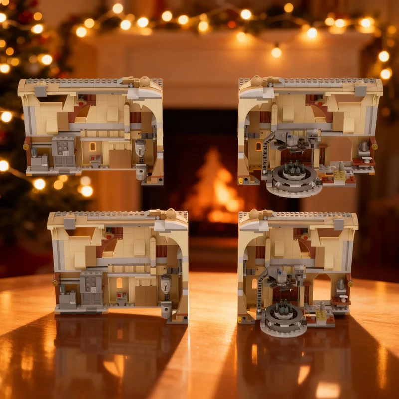 563pcs MOC Star Battle Book End Mandalorian Forge Model Building Toy Blocks Construction DIY Christmas Gifts Creative Idea