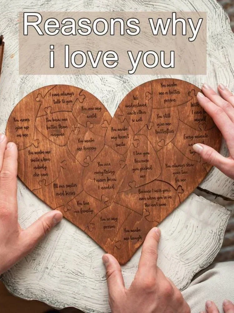 

20 Reasons Why I Love You Puzzle Engraved Love Gift Home Decor Wooden Box Sentimental Gifts Personalized Valentine Day Gift