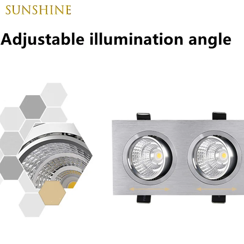 Downlight9W สปอร์ตไลท์ LED หรี่แสงได้ฝัง/12W/15W/18W/24W/30W epistar ชิปสปอตไลท์ซัง ac90-260V สำหรับ hiasan interior lampu penerangan rumah