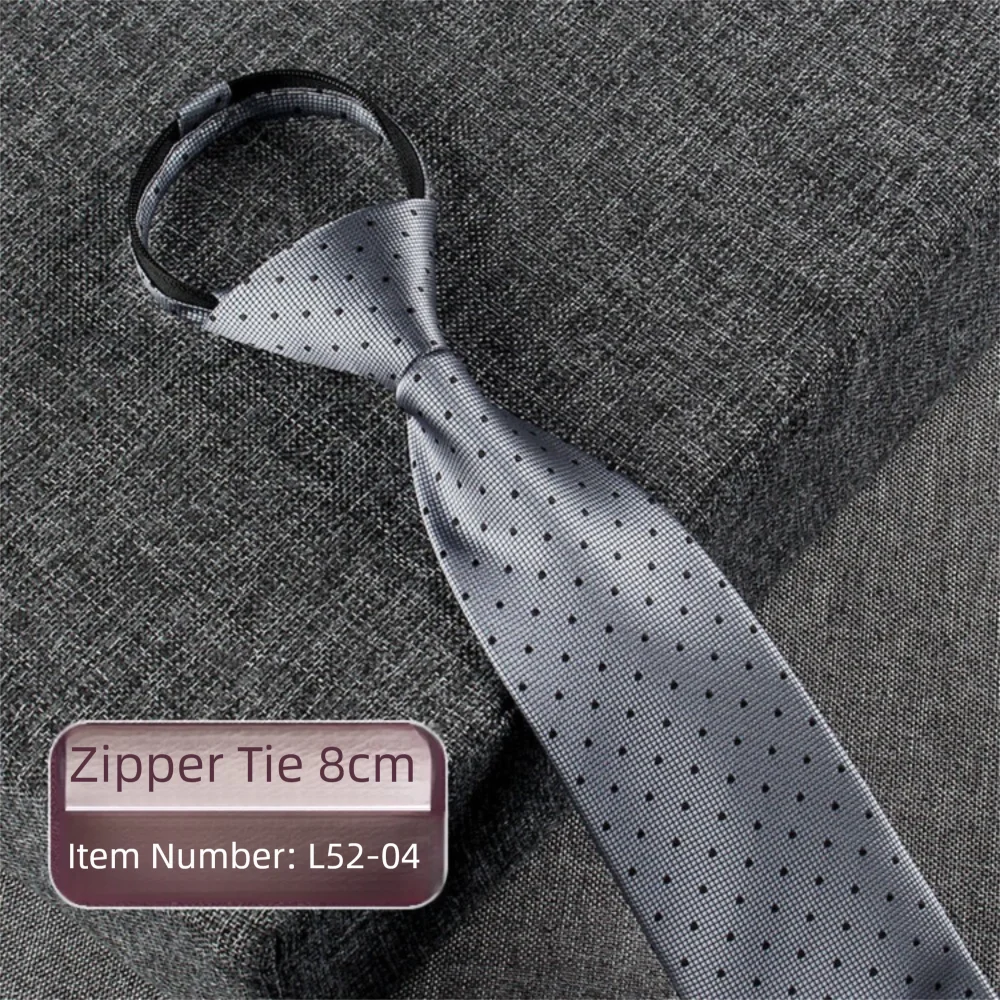 

Skinny Polka Dot Lazy Men Necktie Striped Adjustable Adjustable Cravat Slim Fit Solid Color Automatic Zipper Tie Formal Dress