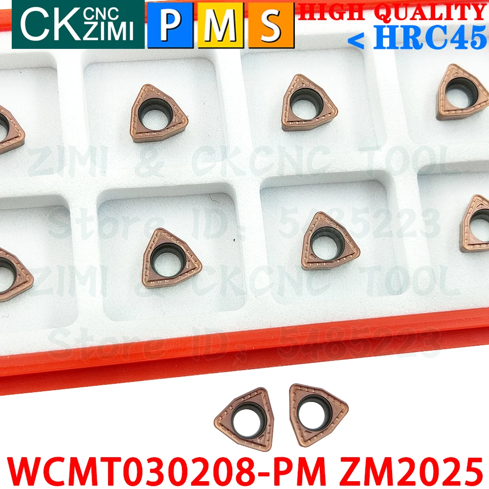 WCMT030208-PM ZM2025 WCMT 030208 PM Carbide Inserts U Drill Turning Inserts CNC Indexable Turning Cutting Lathe Tools WC U Drill