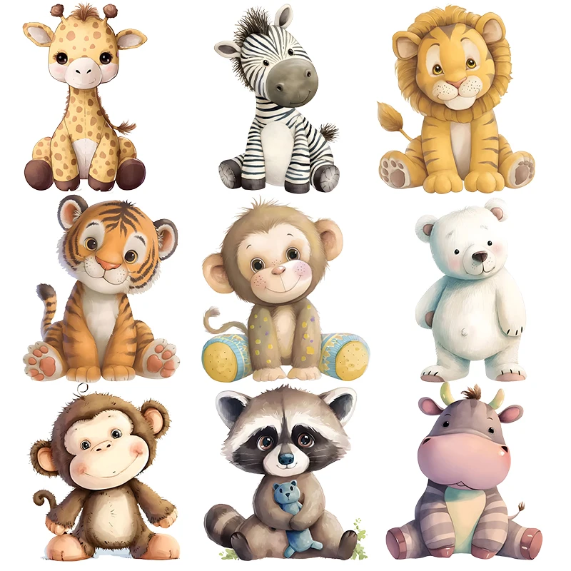 

Watercolor Animal Baby Series dtf transfers ready to press Heat Transfer On Children's clothing Heat Transfer On Clothes Patch