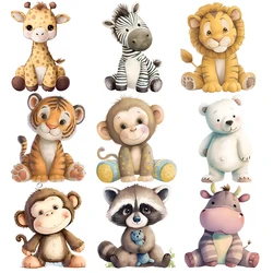 Watercolor Animal Baby Series dtf transfers ready to press Heat Transfer On Children's clothing Heat Transfer On Clothes Patch