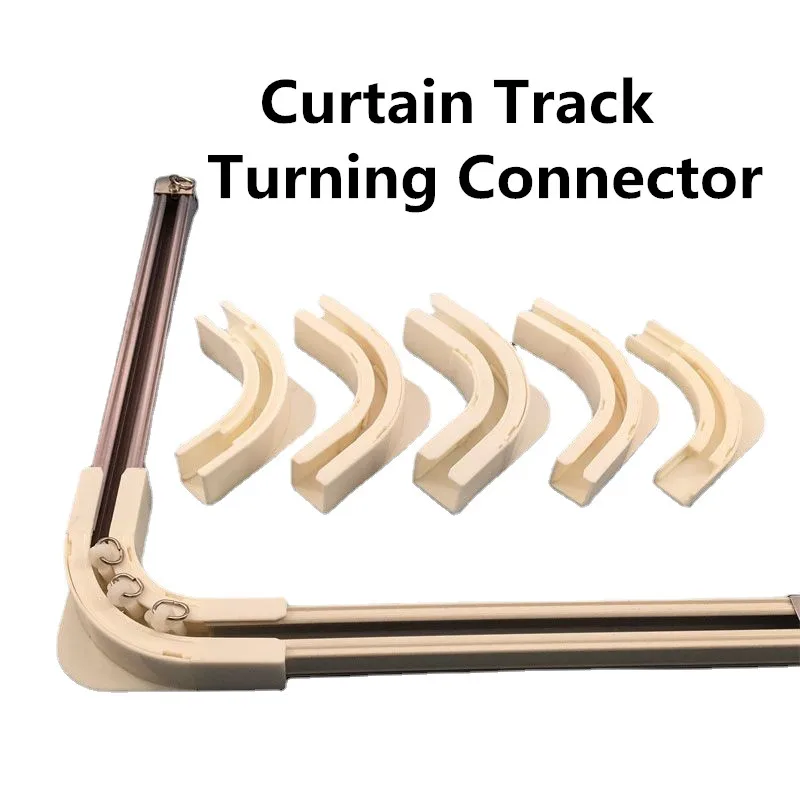 1 Pc Curtain Track Turning Connector Curtain Track Corner Device Curtain Rod Guide Rail 90 Degree Corner Device