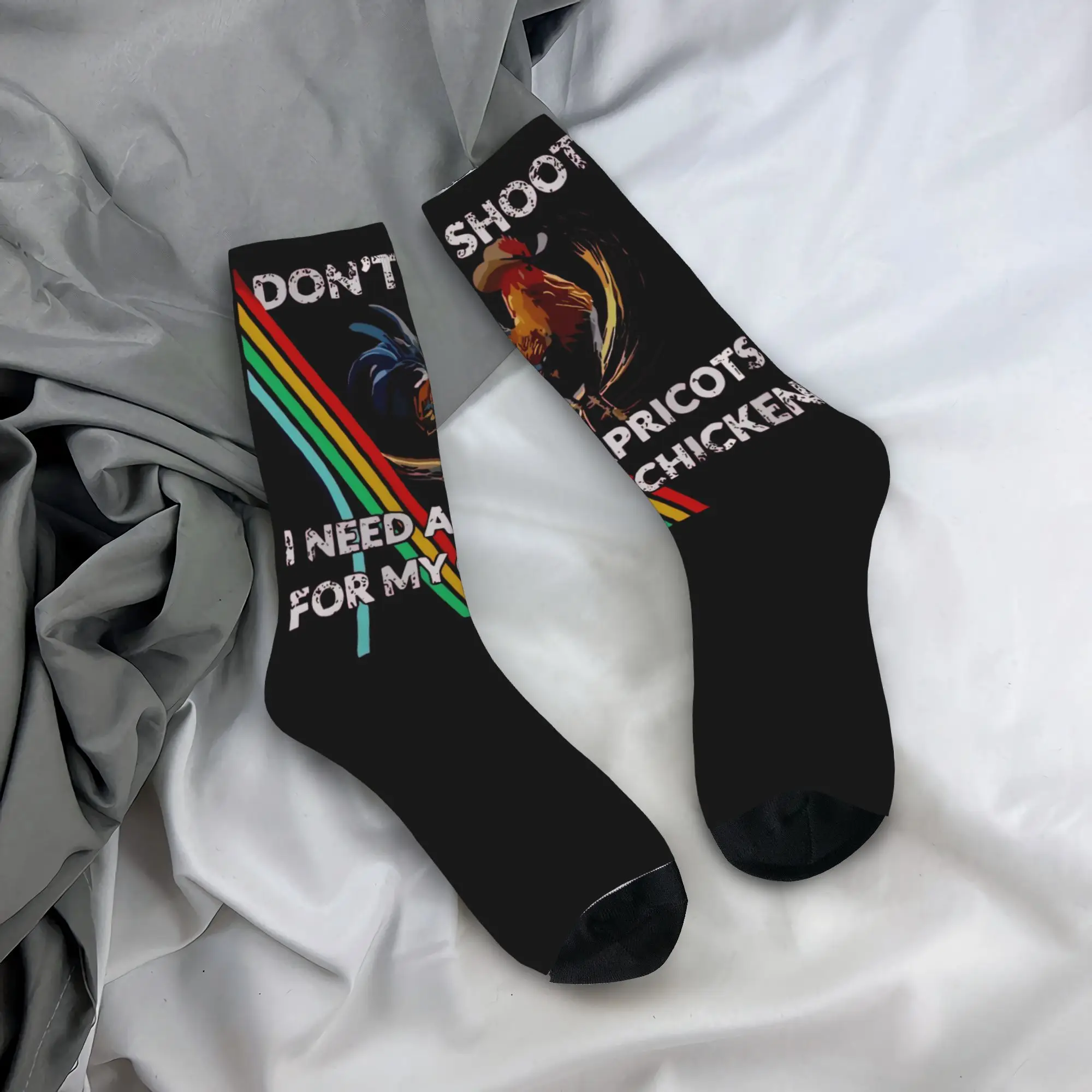 

Women Men Socks Arc Raiders Rooster Apricot Farm Humor Stockings Non-Slip Soft Breathable Socks Winter Funny Custom Socks