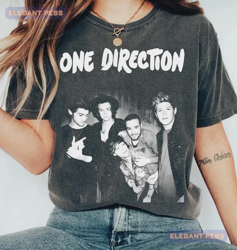 Camiseta vintage de música pop de One Direction, camiseta gráfica divertida de One Direction, camiseta retro con diseño del álbum de música de Direction, regalo 1D para hombres y mujeres