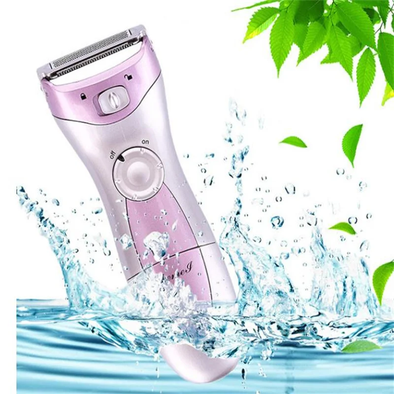 Afeitadora eléctrica lavable para mujer, cortadora de cuerpo, Bikini, utensilio para eliminar el vello corporal, maquinilla de afeitar, parte íntima púbica, depiladora de corte de pelo