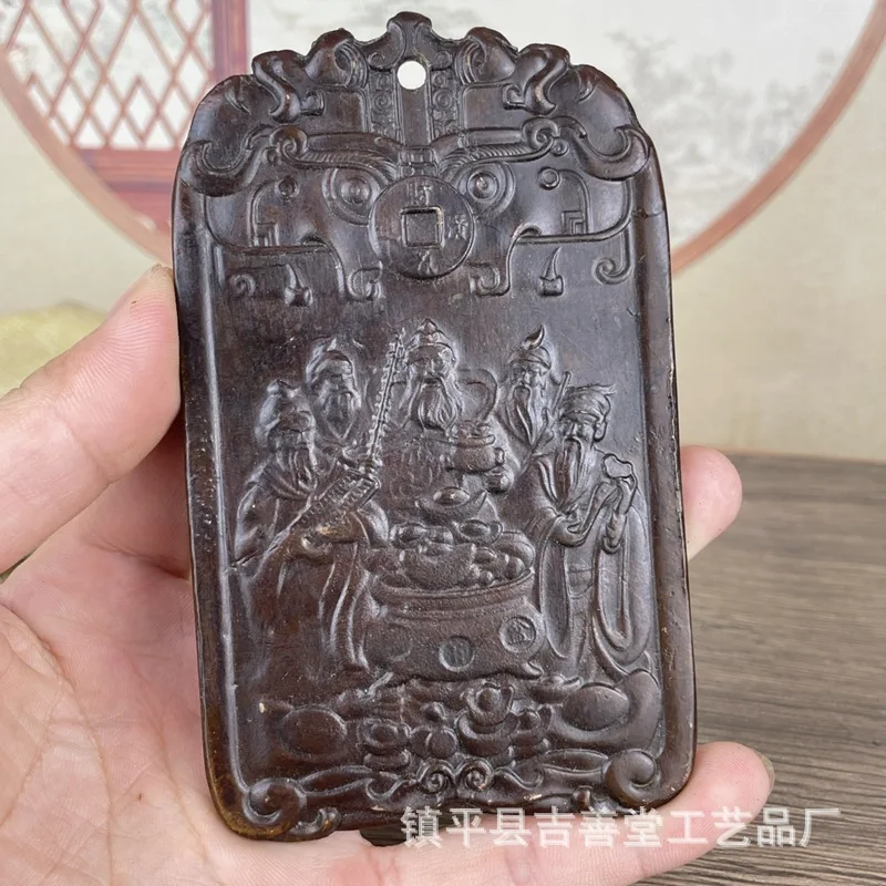 

Антикварное брендовое украшение из пятистороннего таланта из сплава с основанием, украшение для дома Чжу, подставка, антикварное ремесленное украшение