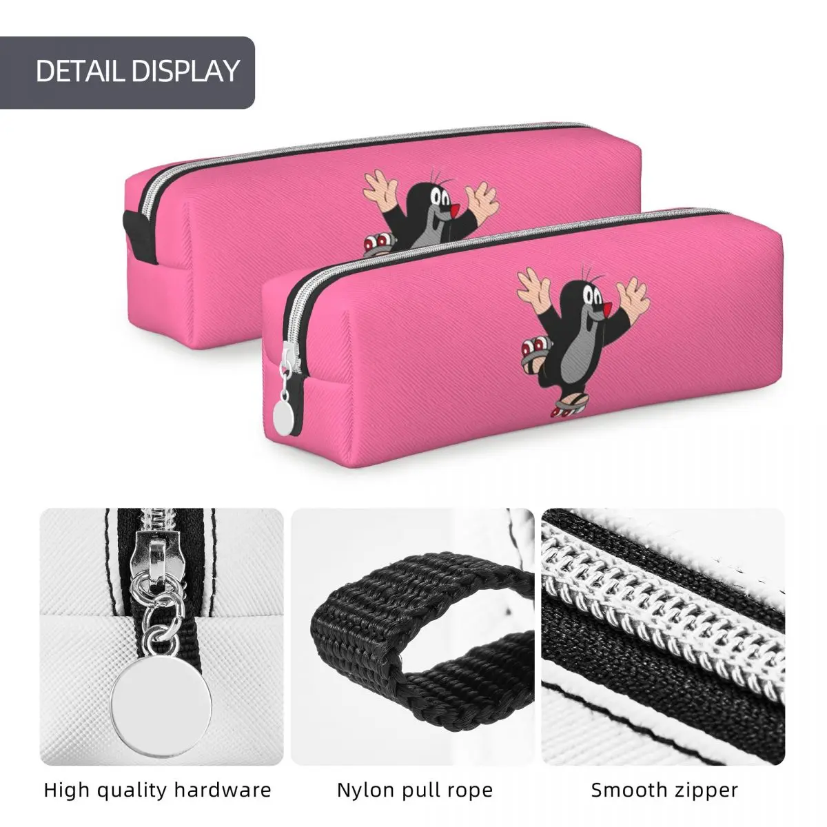 The Little Mole Pencil Cases Cartoon Friends Together Pencilcases Pen Box for Girls Boys Bag Students School Zipper Stationery image 5