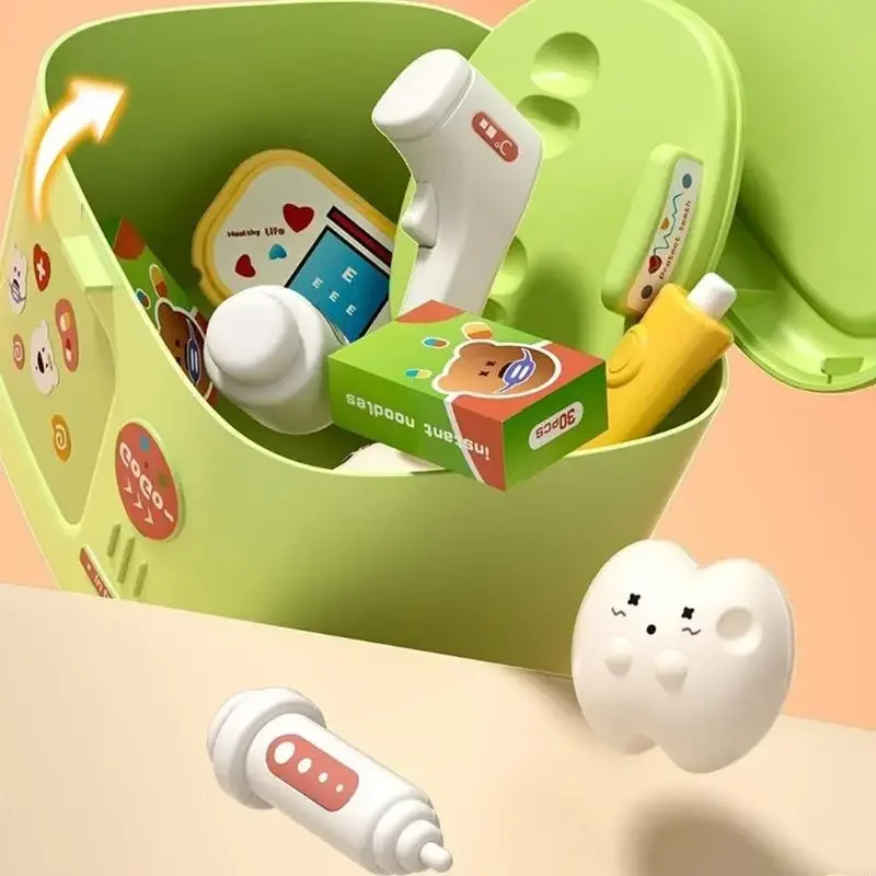 Conjunto modular maquiagem para cozinha, jogo simulação com veículo brinquedo para aprendizagem na primeira infância e