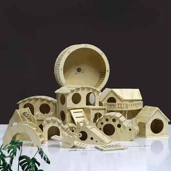 Wooden Hamster Toy & Furniture Set 1