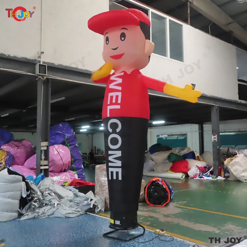 Custom Made 3mH Inflatable Advertising Waving Dancer For Sale / Shop Decoration Blow Up Sky Dancer